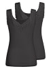 Nina von C. 2er Pack Damen Achselhemd in schwarz