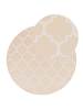 Beliani Outdoorteppich MOSORE in Beige/Weiß - (W) 120 x (L) 120 cm