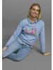 Kangaroos Sweatshirt in hellblau-pink