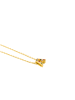 Luxenter Halskette aus 925er Sterlingsilber mit  Zirkonia-Steinen 18K Gelbgold-Finish