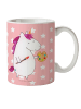 Mr. & Mrs. Panda Tasse Einhorn Künstler ohne Spruch in Rot Pastell