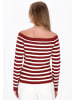 DreiMaster Women Sweater in wine red offwhite