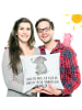 Mr. & Mrs. Panda Zierkissen Elefant Biene mit Spruch in Weiß