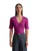 Marc O'Polo Pointelle-Kurzarm-Cardigan slim in Juicy Berry