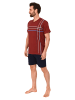 NORMANN Shorty Schlafanzug kurzarm Pyjama - 84249 in rot