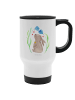 Mr. & Mrs. Panda Kaffeebecher Hase Blume ohne Spruch in Weiß