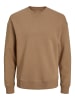 Jack & Jones Basic Sweater Langarm Shirt Rundhals Pullover JJESTAR in Braun-2