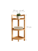relaxdays Bambus-Eckregal "3 Ablagen" in Natur - (B)23 x (H)77 x (T)23 cm