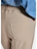 GOLDNER Schmale Stretchhose LOUISA, knöchellang in beige