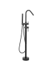 Beliani Wannenarmaturen VICTORIA in Schwarz - (W) 21 x (H) 118 x (L) 16 cm
