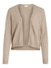 Vila Kurzer Feinstrick Cardigan Weiche Strickjacke VIRIL in Beige