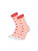 Yuhu Damen Socken 3er Pack Herzen Streifen Punkte in Pink