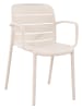 ebuy24 Gartenstuhl Silja Sandfarben 55 x 57 cm