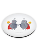 Mr. & Mrs. Panda Rund Magnet Sternzeichen Zwilling ohne Spruch in Weiß