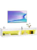 HOMCOM TV Schrank in Hochglanzweiß 140L x 40B x 30H cm