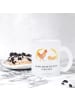 Mr. & Mrs. Panda Haferl Huhn Stolz mit Spruch in Transparent