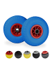 relaxdays 8x Sackkarrenrad "3.00-4" in Blau/ Rot
