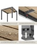 tectake Outdoor-Esstisch aus Aluminium für 4-6 Personen, 80–120 x 80 x 74 cm