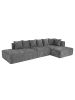 MCW Sofa-Garnitur Q28 Liegefläche rechts, Dunkelgrau
