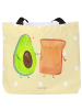 Mr. & Mrs. Panda Schultertasche Avocado Toast ohne Spruch in Gelb Pastell