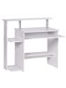 KADIMA DESIGN Computertisch | Weiß, 94x90.5x48.5cm, Tastaturauszug, Druckerablage