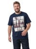 Men Plus Kurzarm T-Shirt in navy blau