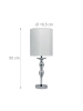 relaxdays Tischlampe in Weiß/ Silber - (H)50 x Ø 18,5 cm