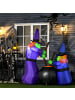 HOMCOM Aufblasbare Hexen-170L x 60B x 180H cm-Mehrfarbig