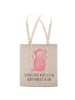 Mr. & Mrs. Panda Tasche Axolotl Hurra mit Spruch in Grau Pastell