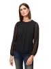 Zero  Blusenshirt mit transparenten Ärmeln in Black Beauty