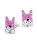schmuck23 Silber Ohrringe 925 Hund 0,7 cm x 0,8 cm