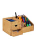 relaxdays Schreibtisch-Organizer in Natur - (B)33 x (H)15,5 x (T)20,5 cm