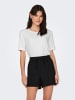JACQUELINE de YONG T-Shirt 2er-Set  Weich Regular Fit Rundhals in Grau-Weiß
