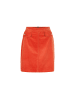 MARC CAIN COLLECTIONS Minirock aus Baumwollcord in Tigerlily