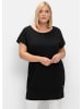 sheego Oversize-Shirt in schwarz