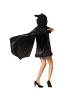 tectake Frauenkostüm  schwarze Fledermaus  Mystisches Design: Schwarzes Kleid mit integr