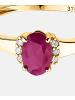 Diamant L'éternel Ring aus 375 Gelbgold mit Diamant mit Rubin