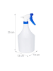 relaxdays 3 x Sprühflasche in Weiß/ Blau - 1 Liter