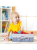 relaxdays 12-tlg. Aufbewahrungskorb Set in Grau/ Creme
