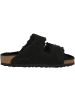 Birkenstock Sandale Arizona Veloursleder Lammfell normal in schwarz