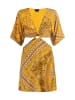 faina Damen Minikleid Mit Cut-Outs in Gelb