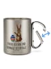 Mr. & Mrs. Panda Becher Hase Eier Malen mit Spruch in Silber