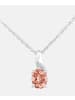 Diamant L'éternel Halskette mit Anhänger aus 375 Weißgold mit Diamant mit Morganit