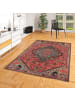 Pergamon Kurzflor Designer Teppich Modern Vintage Orient Muster in Rot Pink