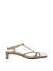 Jil Sander Beige Leder Flache Sandalen