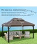 Outsunny Pavillon Ersatzdach 400L x 300B cm Kaffee
