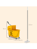 HOMCOM Putzwagen-45L x 26,5B x 70H cm-Gelb