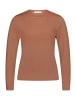 BETTY & CO Casual-Shirt mit Rundhalsausschnitt in Dark Brown Melange