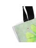 Mr. & Mrs. Panda Schultertasche Blume Kleeblatt mit Spruch in Blattgrün