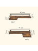 VASAGLE 2er-Set: Eckregal Barnet-old in Vintagebraun - (B)29 x (H)4 x (T)40 cm